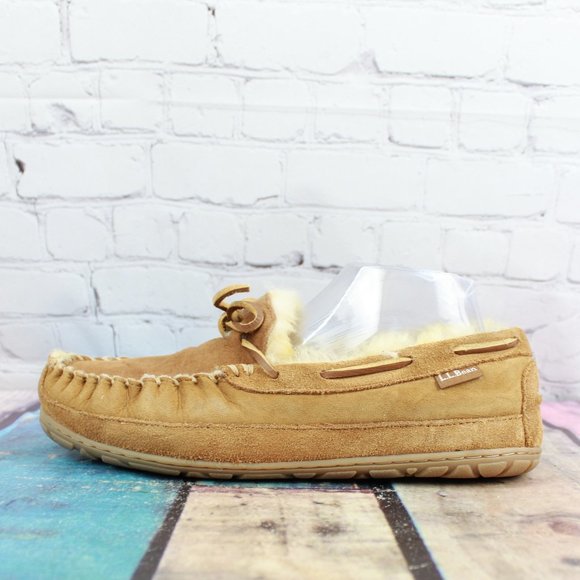 L.L. Bean Other - LL BEAN Lined Wicked Good Moccasin Slippers 9 W